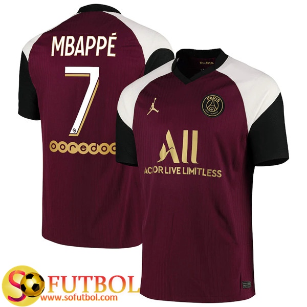 Camisetas Futbol PSG (Mbappé 7) Tercera 2020/2021