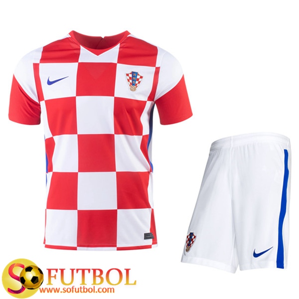 Nueva Camisetas Futbol Croacia Ninos Primera UEFA Euro 2020