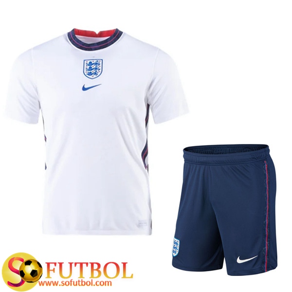 Nueva Camisetas Futbol Inglaterra Ninos Primera UEFA Euro 2020