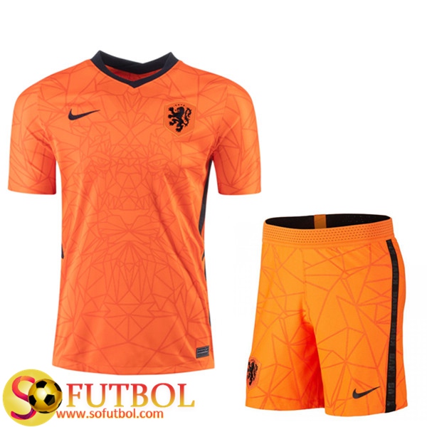 Nueva Camisetas Futbol Países Bajos Ninos Primera UEFA Euro 2020