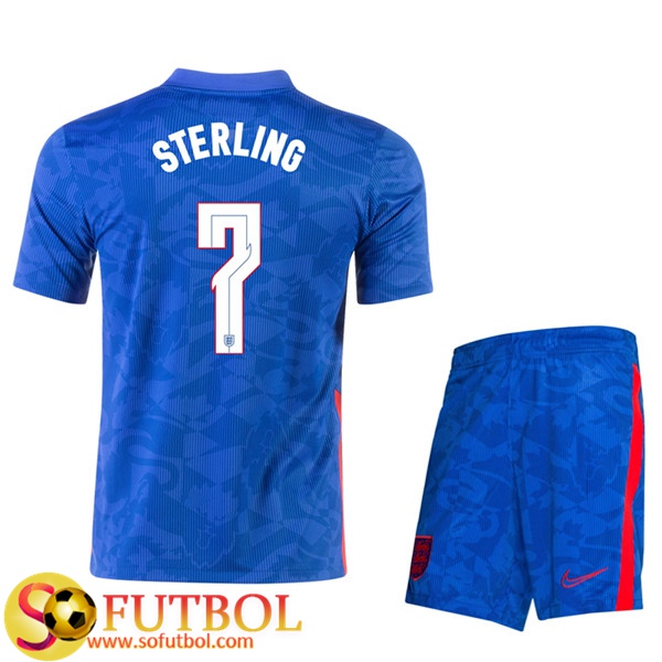 Camisetas Futbol UEFA Euro 2020 Inglaterra (Sterling 7) Ninos Segunda