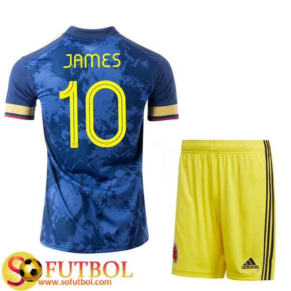 Camisetas Futbol UEFA Euro 2020 Colombia (JAMES 10) Ninos Segunda