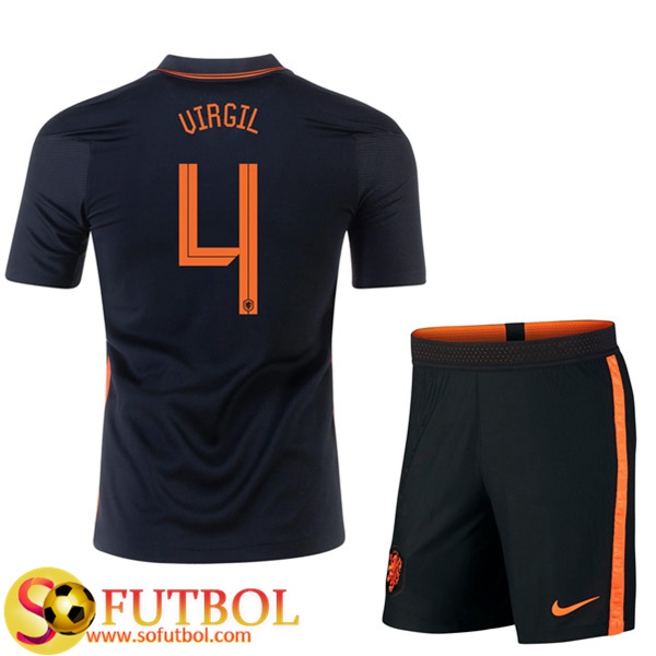 Camisetas Futbol UEFA Euro 2020 Países Bajos (VIRGIL 4) Ninos Segunda