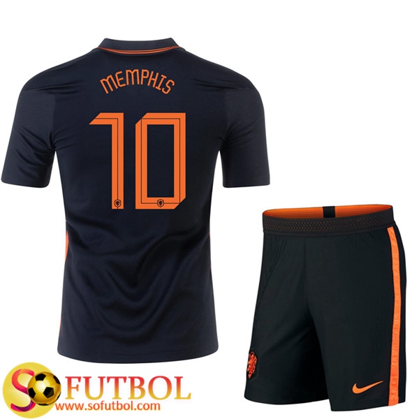 Camisetas Futbol UEFA Euro 2020 Países Bajos (MEMPHIS 10) Ninos Segunda