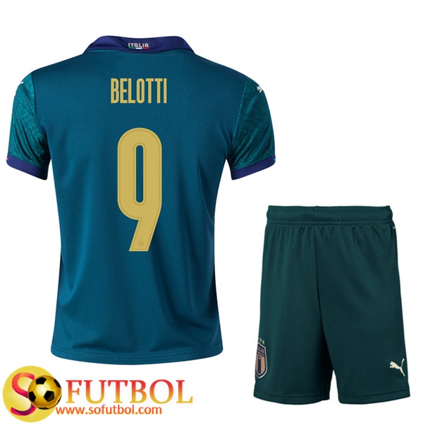 Camisetas Futbol UEFA Euro 2020 Italia (BELOTTI 9) Ninos Tercera