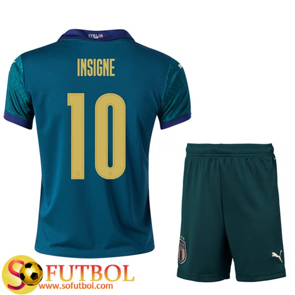 Camisetas Futbol UEFA Euro 2020 Italia (INSIGNE 10) Ninos Tercera