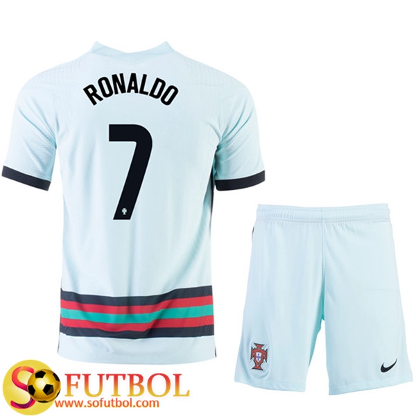 Camisetas Futbol UEFA Euro 2020 Portugal (RONALDO 7) Ninos Segunda