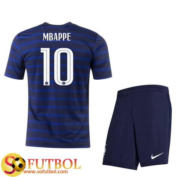 Camisetas Futbol UEFA Euro 2020 Francia (Mbappe 10) Ninos Primera