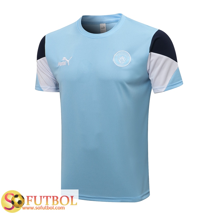 Camiseta Entrenamiento Manchester City Azul/Negro/Blanca 2021/2022