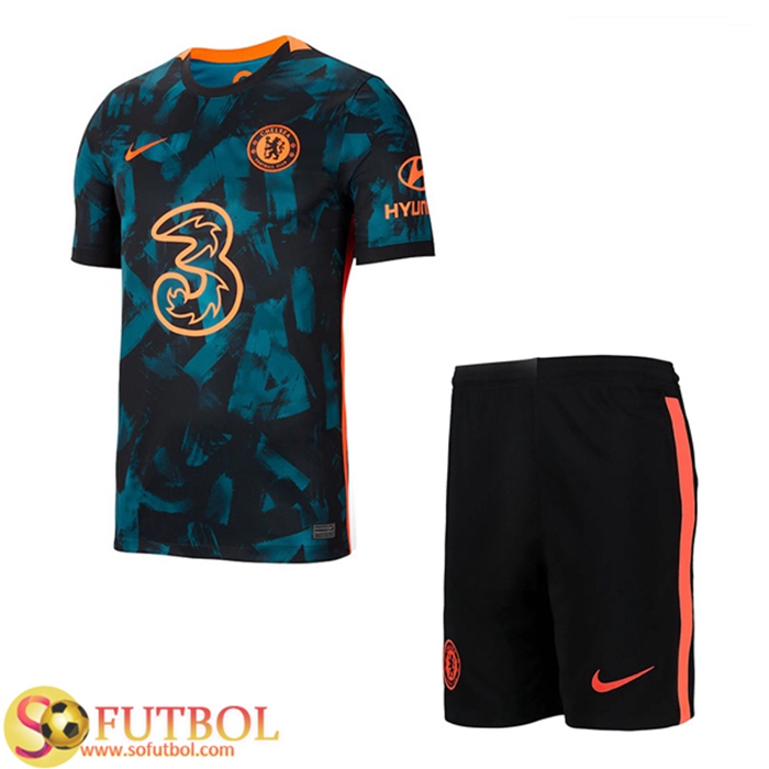 Traje Camiseta Futbol FC Chelsea Tercero + Cortos 2021/2022