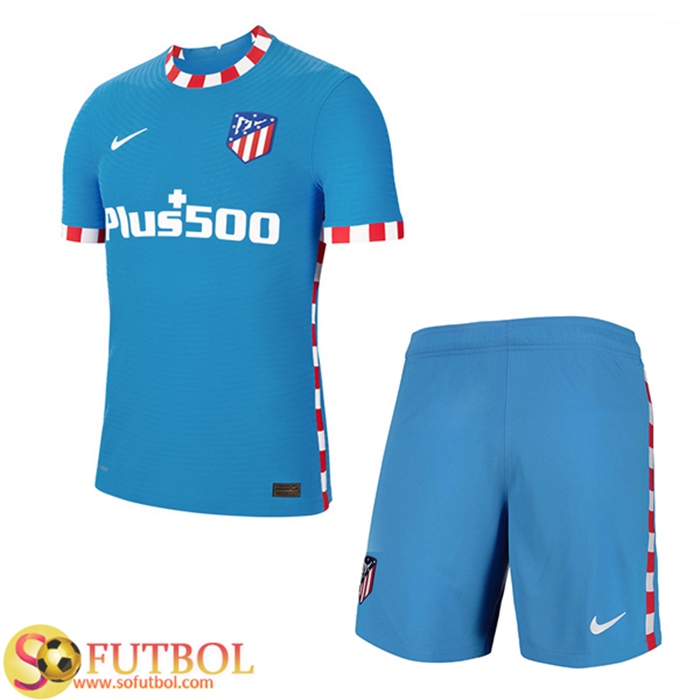 Traje Camiseta Futbol Atletico Madrid Tercero + Cortos 2021/2022