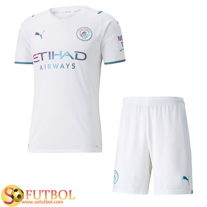 Traje Camiseta Futbol Manchester City Alternativo + Cortos 2021/2022