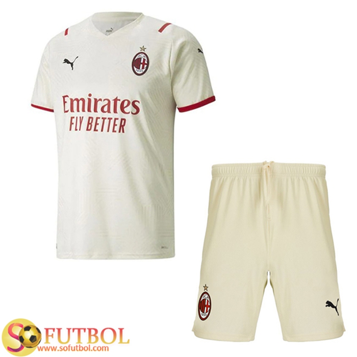 Traje Camiseta Futbol AC Milan Alternativo + Cortos 2021/2022