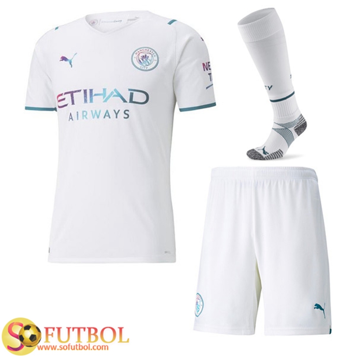 Traje Camiseta Futbol Manchester City Alternativo (Cortos + Calcetines) 2021/2022