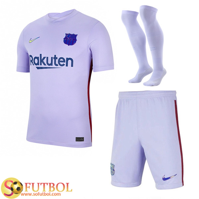Traje Camiseta Futbol FC Barcelona Alternativo (Cortos + Calcetines) 2021/2022