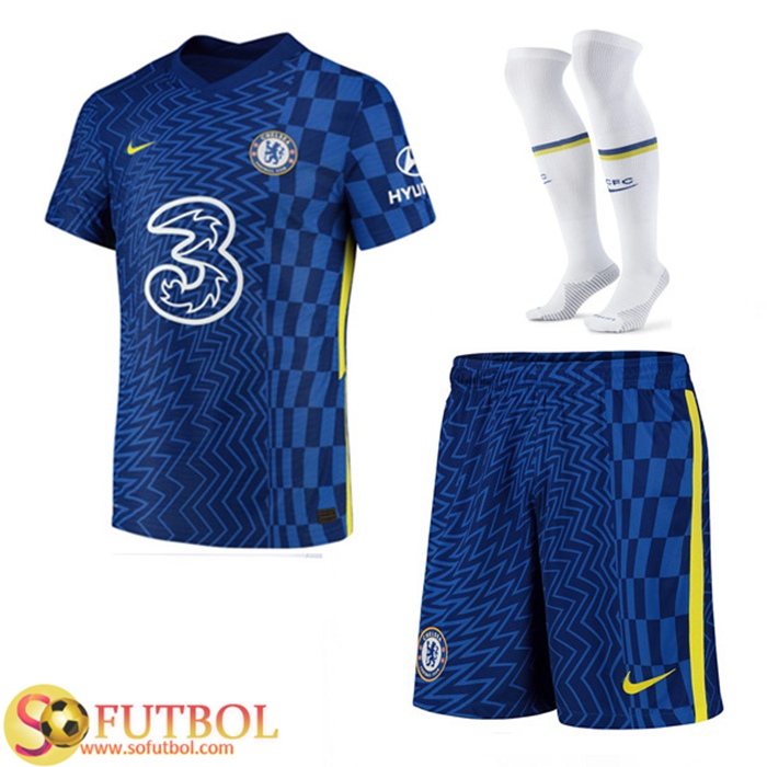 Traje Camiseta Futbol FC Chelsea Titular (Cortos + Calcetines) 2021/2022