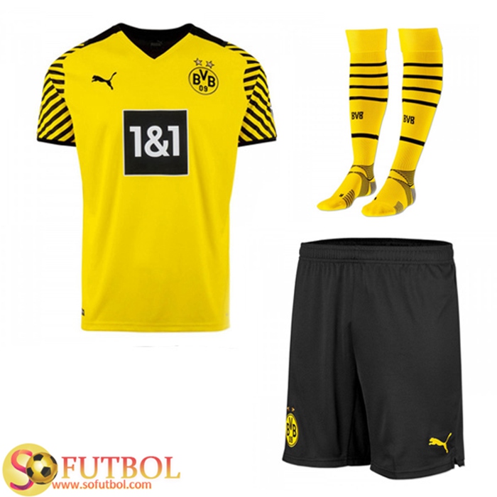 Traje Camiseta Futbol Dortmund BVB Titular (Cortos + Calcetines) 2021/2022