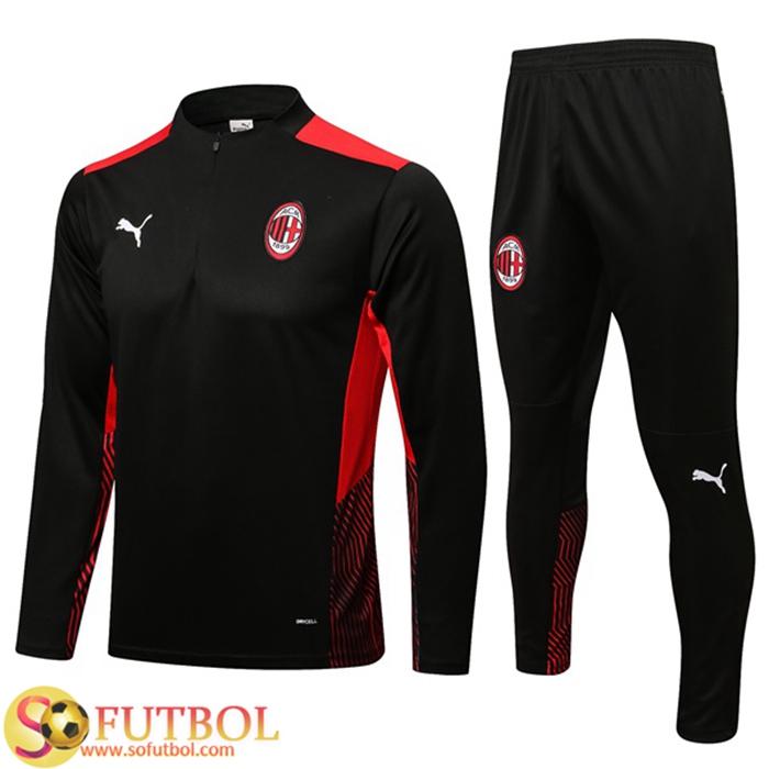 Chandal Equipos De Futbol AC Milan Negro/Rojo 2021/2022