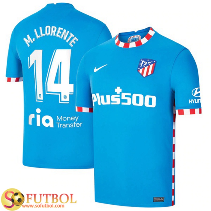 Camiseta Futbol Atletico Madrid (M. Llorente 14) Alternativo 2021/2022