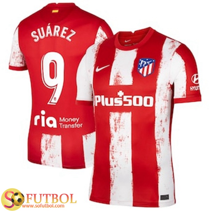 Camiseta Futbol Atletico Madrid (Suarez 9) Titular 2021/2022