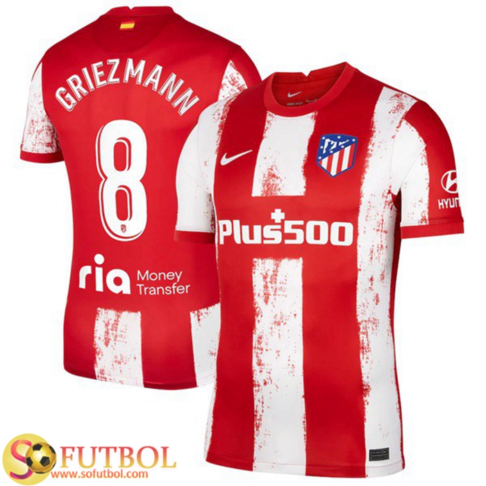 Modelos De Camiseta Futbol Atletico (Griezmann 8) Titular 2021/2022 Baratas