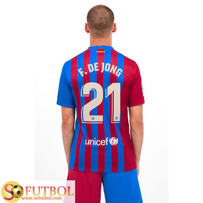 Camiseta Futbol FC Barcelona (Frenkie de Jong 21) Titular 2021/2022
