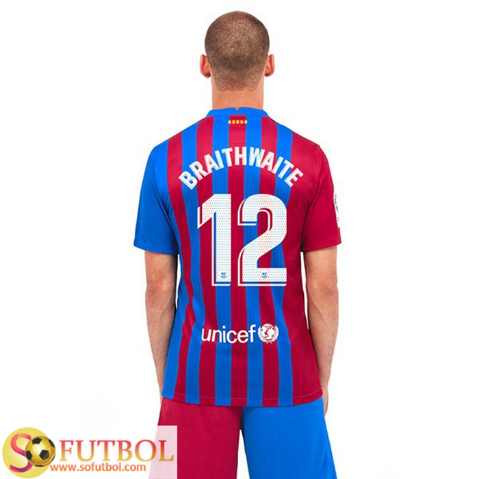 Camiseta Futbol FC Barcelona (Martin Brathwaie 12) Titular 2021/2022