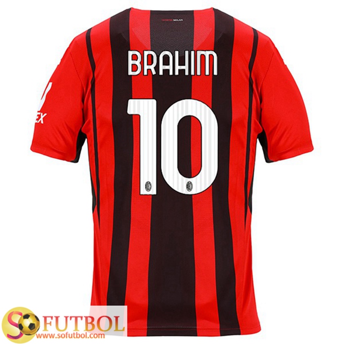 Camiseta Futbol AC Milan (BRAHIM 10) Titular 2021/2022