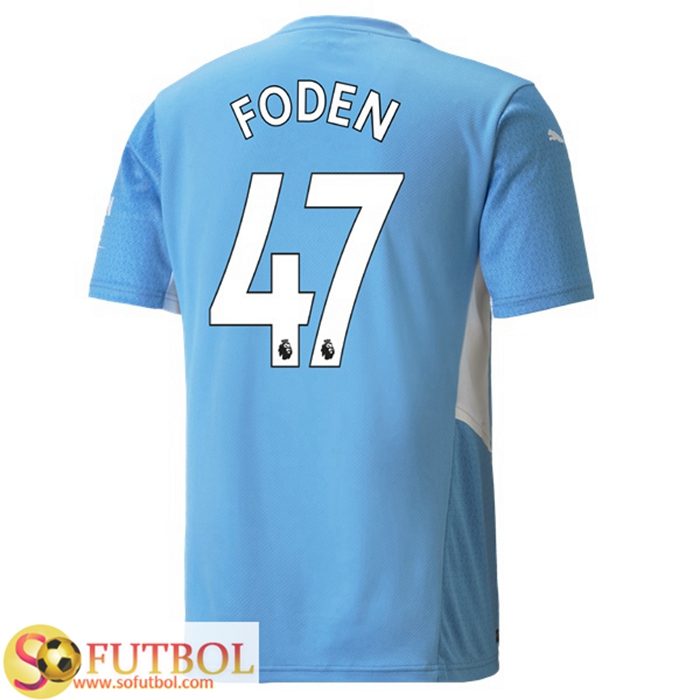 Camiseta Futbol Manchester City (FODEN 47) Titular 2021/2022