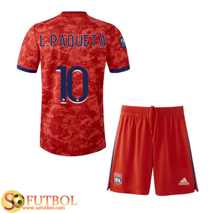 Camiseta Futbol Lyon (L.PAQUEYA 10) Ninos Alternativo 2021/2022