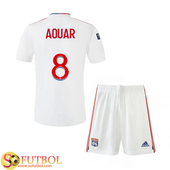 Camiseta Futbol Lyon (AOUAR 8) Ninos Titular 2021/2022