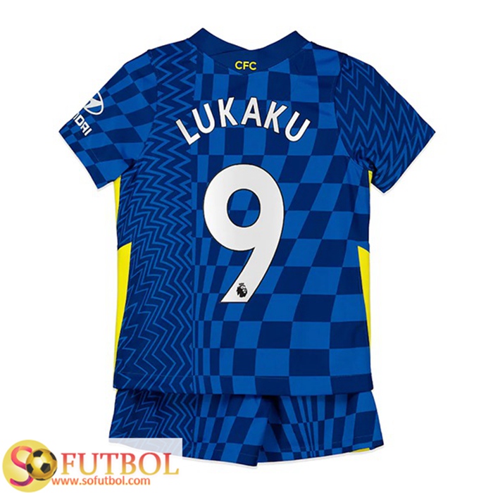Camiseta Futbol FC Chelsea (Lukaku 9) Ninos Titular 2021/2022