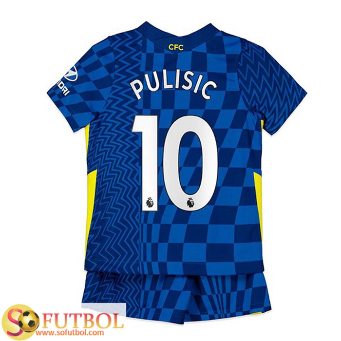 Camiseta Futbol FC Chelsea (Pulisic 10) Ninos Titular 2021/2022
