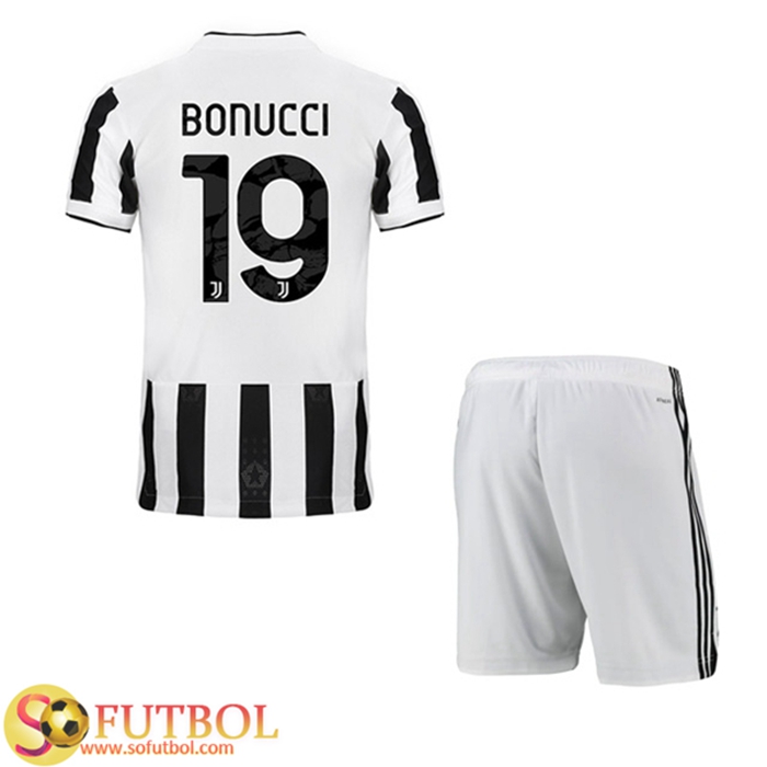Camiseta Futbol Juventus (BONUCCI 19) Ninos Titular 2021/2022