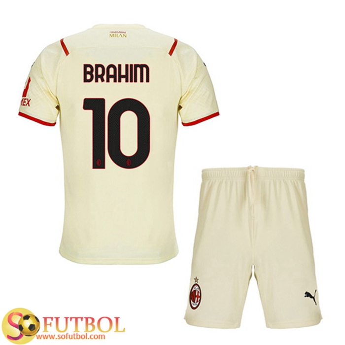 Camiseta Futbol AC Milan (BRAHIM 10) Ninos Alternativo 2021/2022