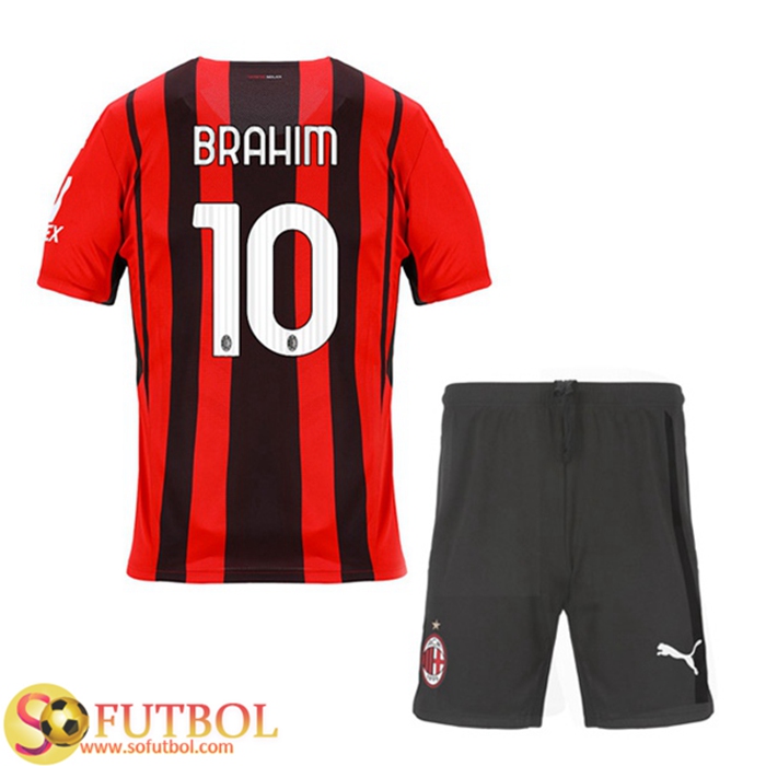Camiseta Futbol AC Milan (BRAHIM 10) Ninos Titular2021/2022