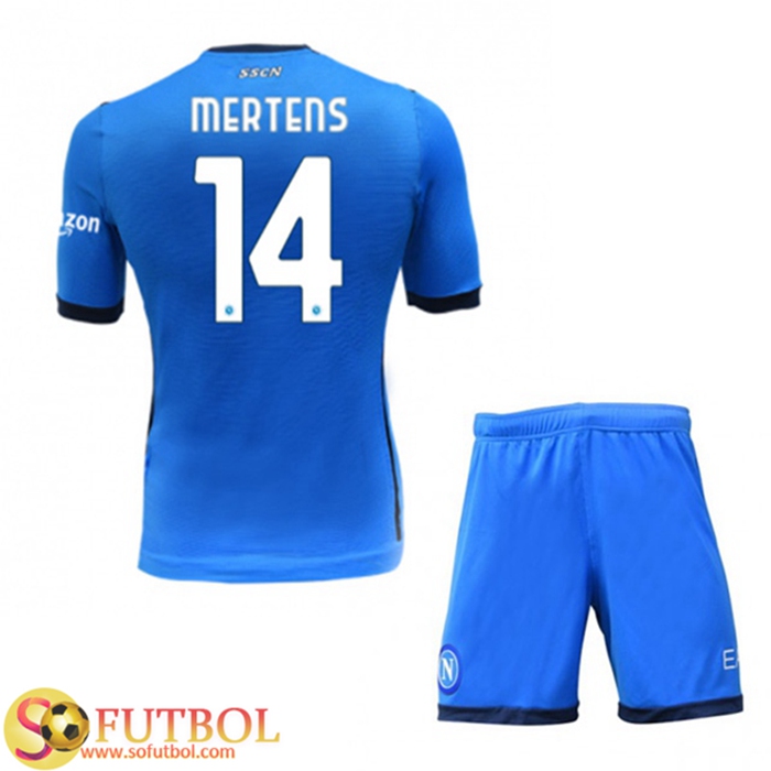 Camiseta Futbol SSC Napoli (MERTENS 14) Ninos Titular 2021/2022