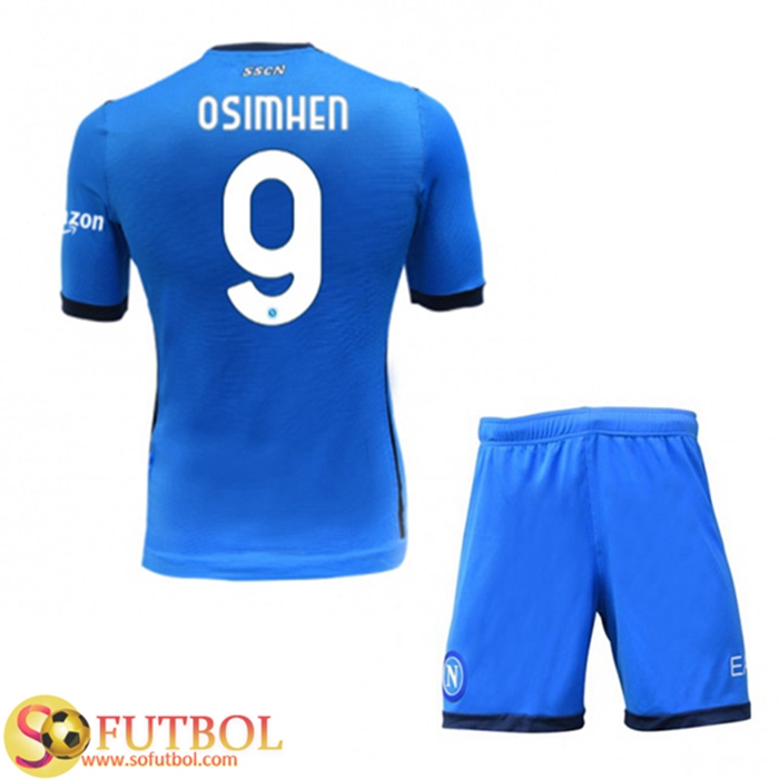 Camiseta Futbol SSC Napoli (OSIMHEN 9) Ninos Titular 2021/2022