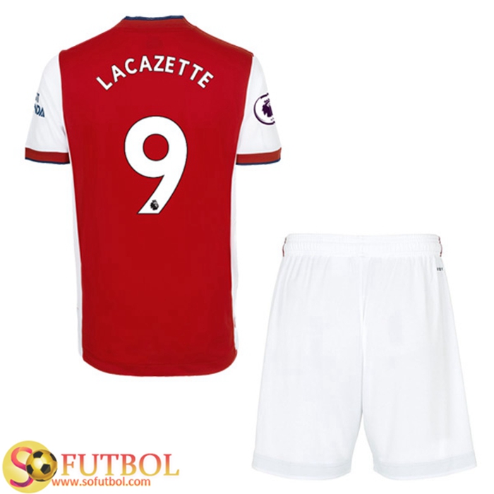 Camiseta Futbol FC Arsenal (Alexandre Lacazette 9) Ninos Titular 2021/2022