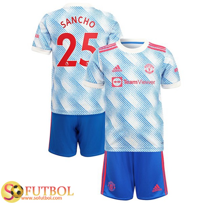 Camiseta Futbol Manchester United (Sancho 25) Ninos Alternativo 2021/2022