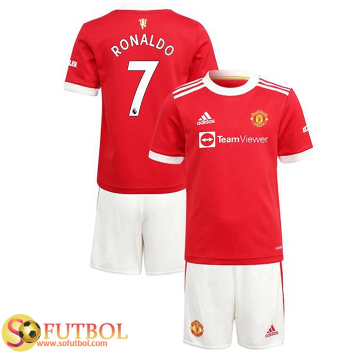 Camiseta Futbol Manchester United (Ronaldo 7) Ninos Titular 2021/2022
