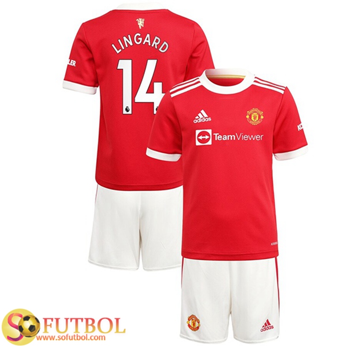 Camiseta Futbol Manchester United (Lingard 14) Ninos Titular 2021/2022