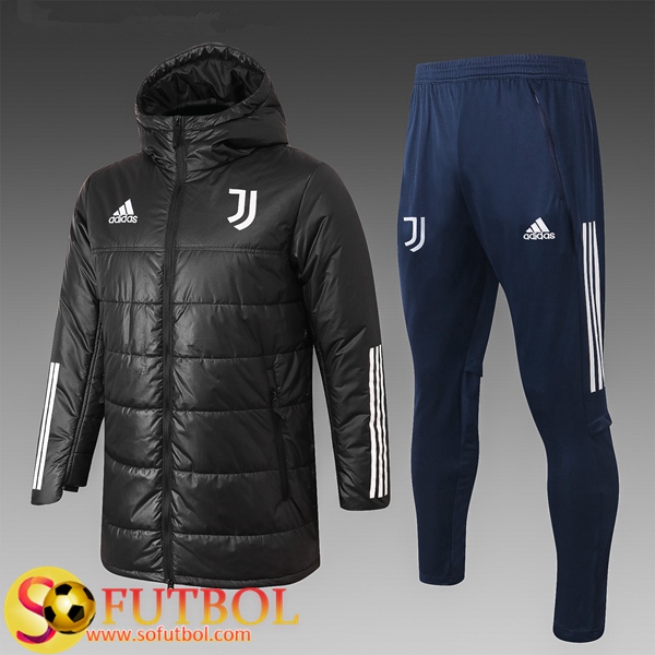 Chaqueta De Plumas Juventus Negro + Pantalones 2020/2021