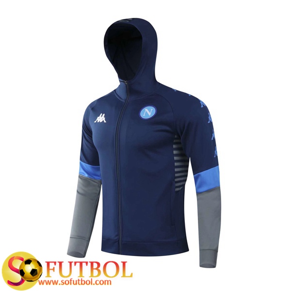 Chaqueta Futbol Con Capucha SSC Napoli Azul 2020/2021