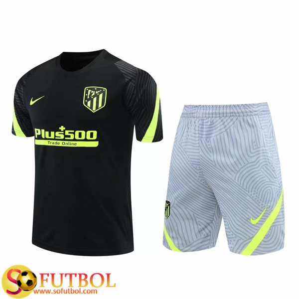 Camisetas Entrenamiento Atletico Madrid + Shorts Negro 2020/2021