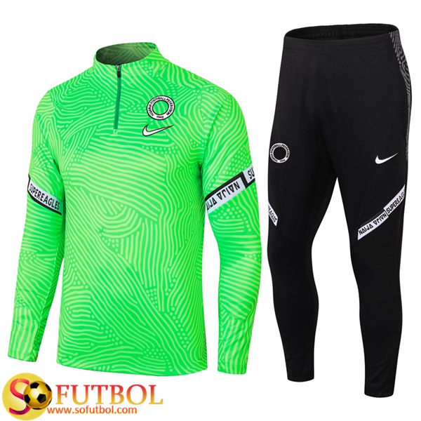 Chandal Futbol Nigeria Verde 2020/2021 / Sudadera y Pantalon Entrenamiento