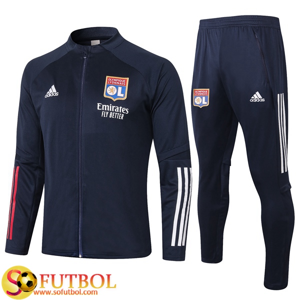 Chandal Futbol Lyon OL Azul 2020/2021 Chaqueta y Pantalon Entrenamiento
