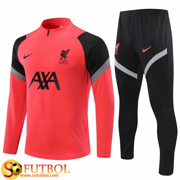 Chandal Futbol FC Liverpool Roja 2020/2021 / Sudadera y Pantalon Entrenamiento