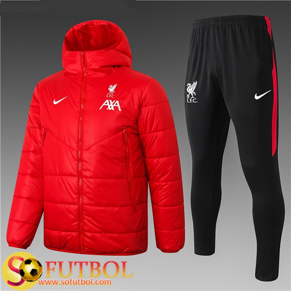 Chaqueta De Plumas FC Liverpool Roja + Pantalones 2020 2021