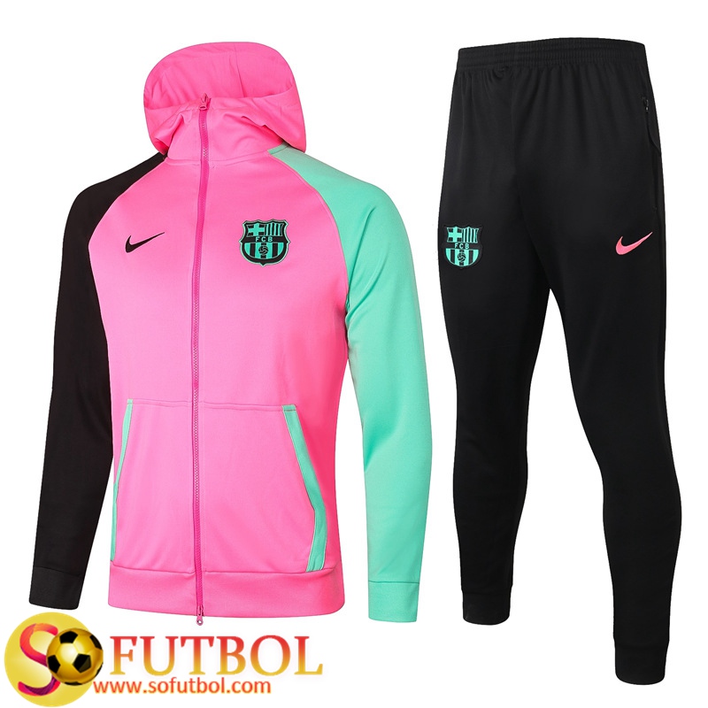 Exactas | Chandal Futbol FC Barcelona Rosa 2020/2021 Chaqueta con capucha Pantalon Entrenamiento